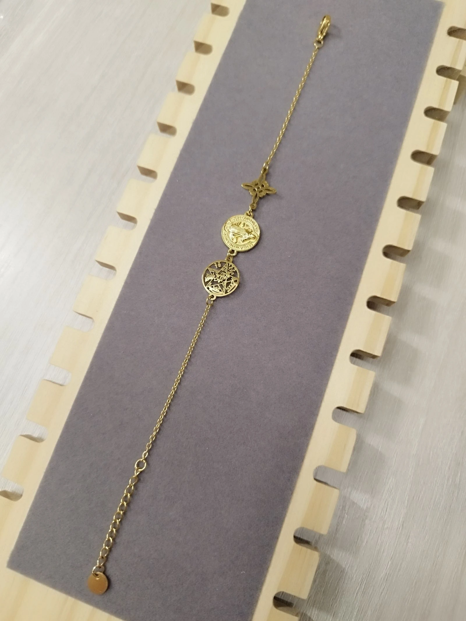Gouden drievoudige bescherming armband – photo 4